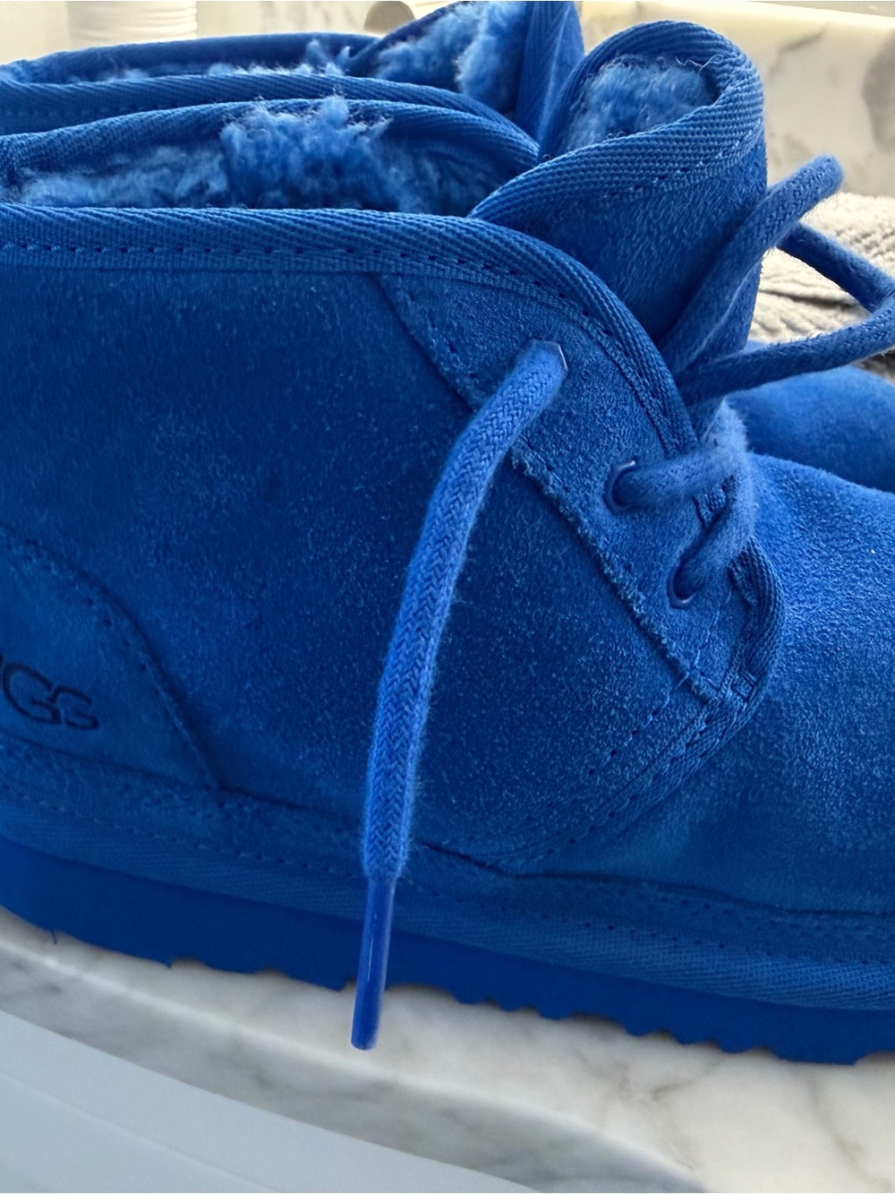 UGG Royal Blue Suede Lace-Up Boot